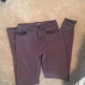 Brownish/purple high rise skinny jeans